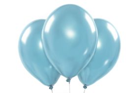 ballons blau chrome 