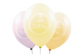 ballons happy birthday boho soft 