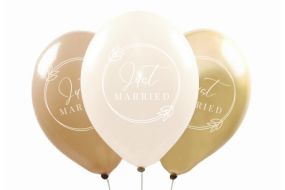 ballons just married boho braun 1 