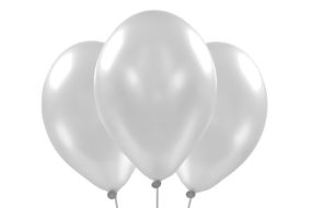 ballons metallic silber 3 
