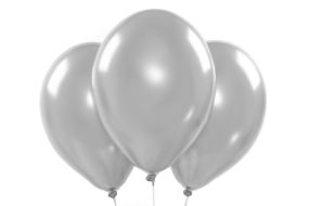 ballons silber chrome 