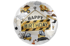 geschenkballon bagger birthday 