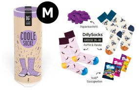 geschenkbombe blopp coole socke lavendel m 