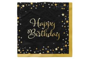 happy birthday  servietten starlight 