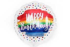 mini folienballon birthday colore 
