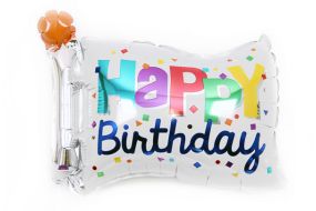 mini folienballon birthday flag 