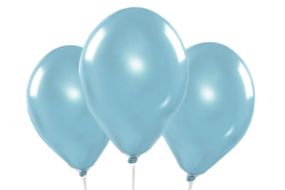 miniballons blau chrome 