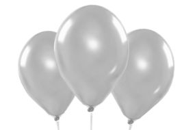 miniballons silber chrome 