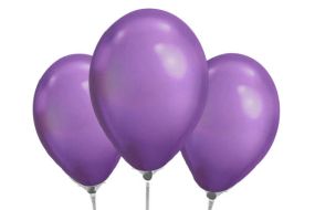 miniballons violett chrom 