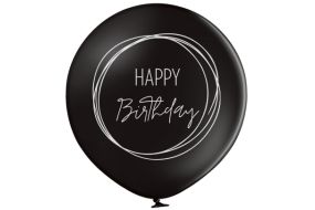 riesenballon geburtstag boho schwarz 