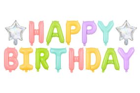 schriftzug happy birthday farbig 