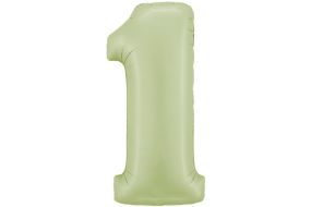 zahl 1 satin gruen 