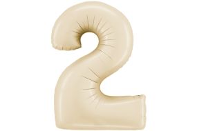 zahl 2 satin creme 