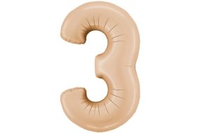 zahl 3 satin beige 