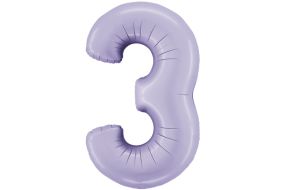 zahl 3 satin lilac 