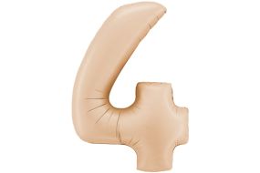 zahl 4 satin beige 