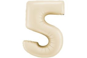 zahl 5 satin creme 