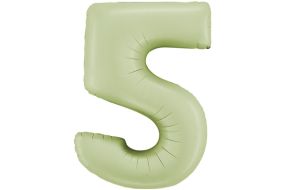 zahl 5 satin gruen 