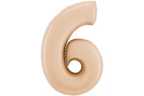 zahl 6 satin beige 