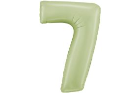 zahl 7 satin gruen 