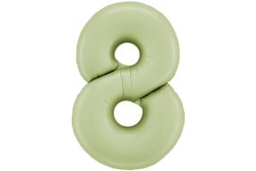 zahl 8 satin gruen 