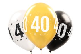 zahlenballon metallic 40 sw 