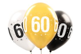 zahlenballon metallic 60 sw 