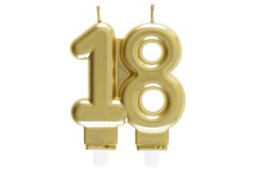 zahlenkerze 18 gold santex 