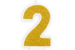 zahlenkerze 2 gold 1 
