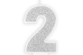 zahlenkerze 2 silber 1 