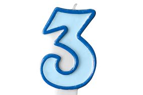 zahlenkerze 3 blau 1 