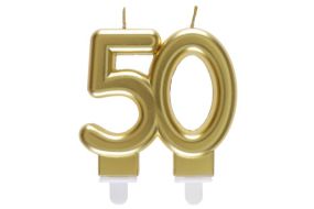 zahlenkerze 50 gold santex 