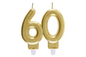 zahlenkerze 60 gold santex 