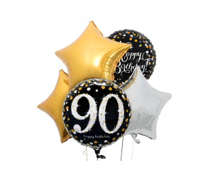 ballon bouquet 90 geburtstag elegant 