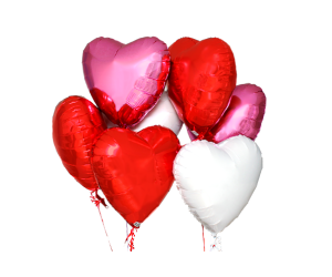 ballon bouquet herz rot weiss und pink 1 