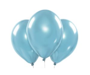 ballons blau chrome 
