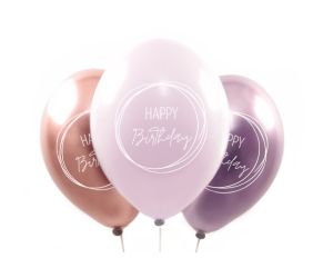 ballons happy birthday boho rose 
