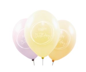 ballons happy birthday boho soft 