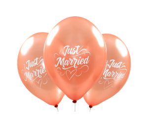 ballons just married rosegold 1 