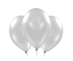 ballons metallic silber 3 