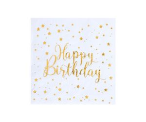 birthday weiss servietten mini 