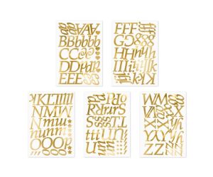 buchstaben sticker set gold 