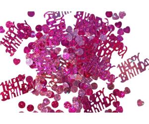 deko konfetti happy birthday pink 