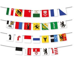 fahnenkette kantonswappen globos 
