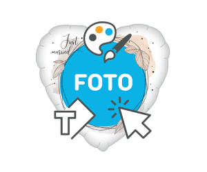 fotoballon herz just married 