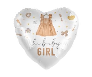 geschenkballon baby girl herz 