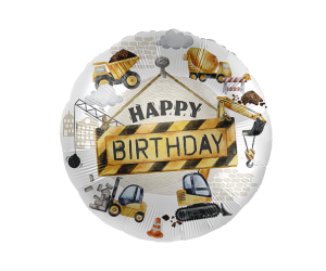 geschenkballon bagger birthday 