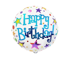 geschenkballon birthday stars 