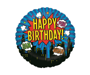 geschenkballon birthday superhero 