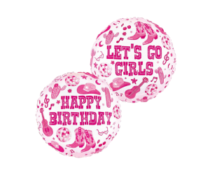 geschenkballon cowgirl birthday 
